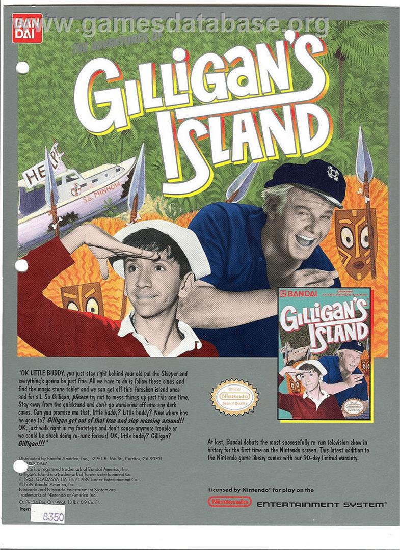 Adventures of Gilligan's Island - Nintendo NES - Artwork - Advert