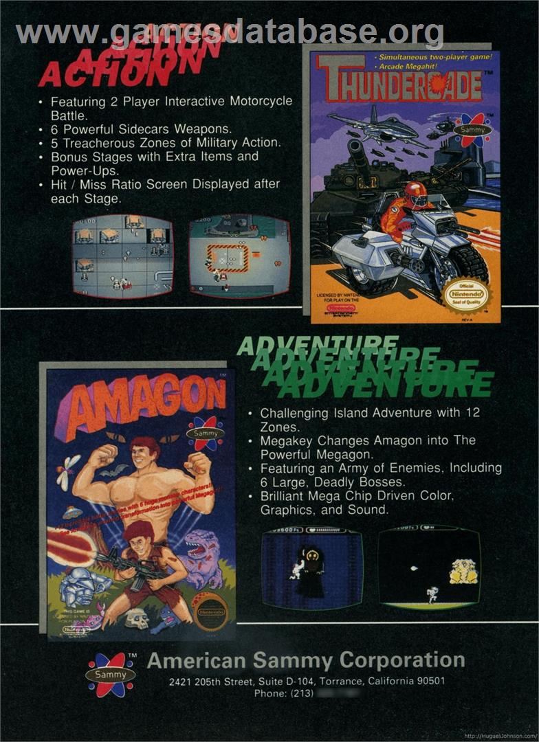 Amagon - Nintendo NES - Artwork - Advert