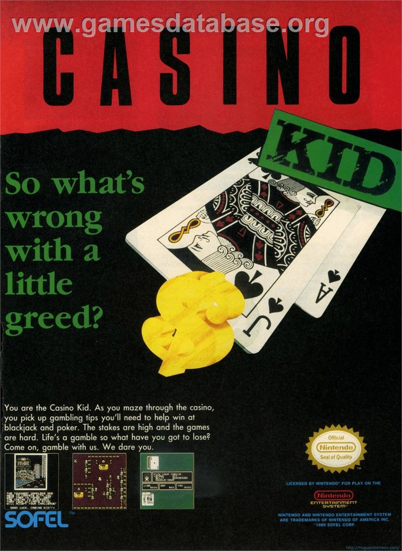Casino Kid - Nintendo NES - Artwork - Advert