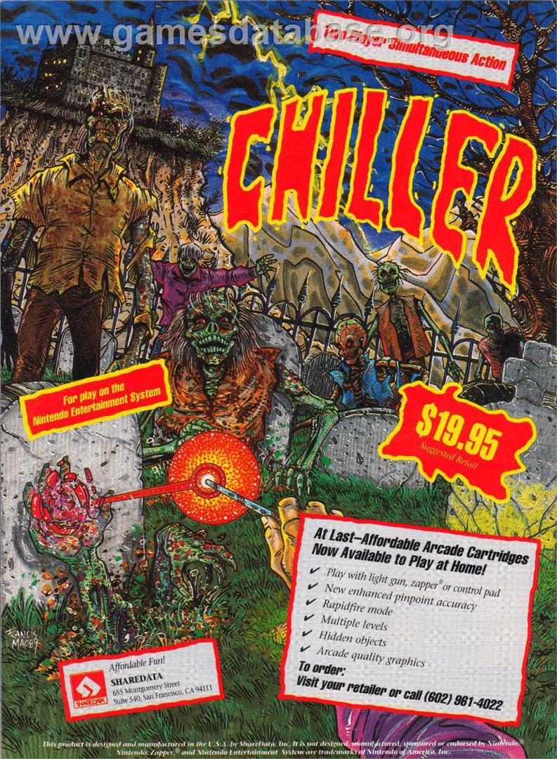 Chiller - Sinclair ZX Spectrum - Artwork - Advert