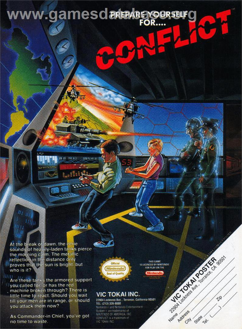 Conflict - Nintendo NES - Artwork - Advert