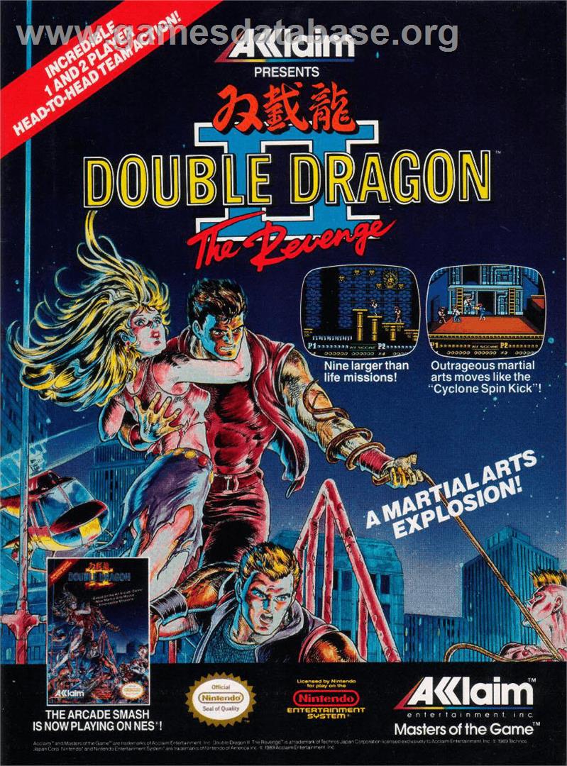 Double Dragon II - The Revenge - Sega Genesis - Artwork - Advert