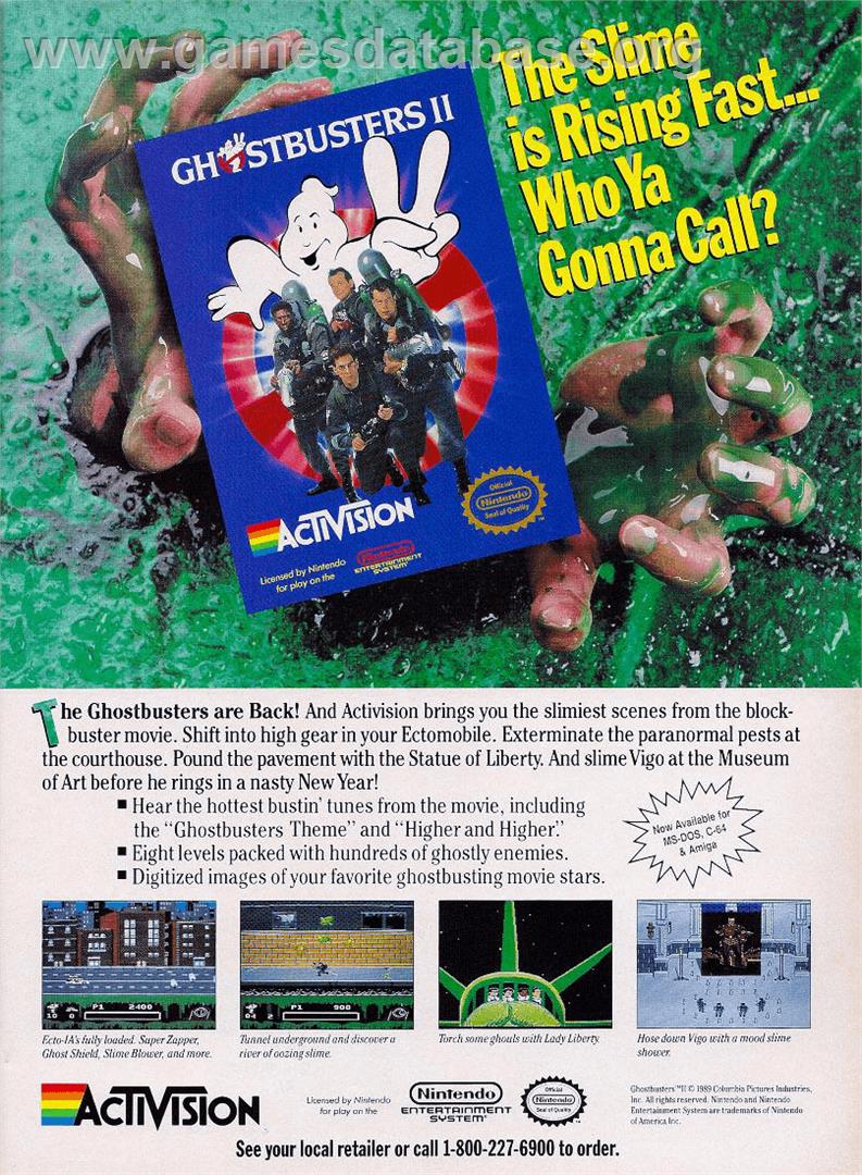 Ghostbusters 2 - Nintendo NES - Artwork - Advert