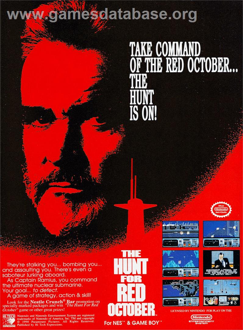 Hunt for Red October - Commodore Amiga - Artwork - Advert