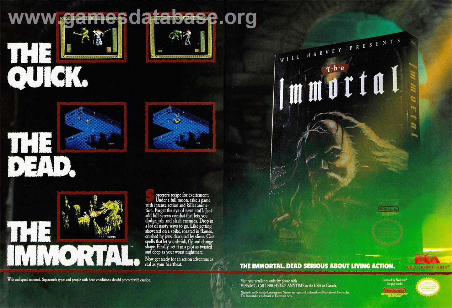 Immortal - Commodore Amiga - Artwork - Advert