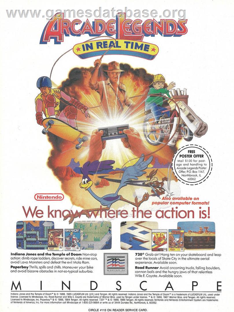 Indiana Jones and the Temple of Doom - Nintendo NES - Artwork - Advert