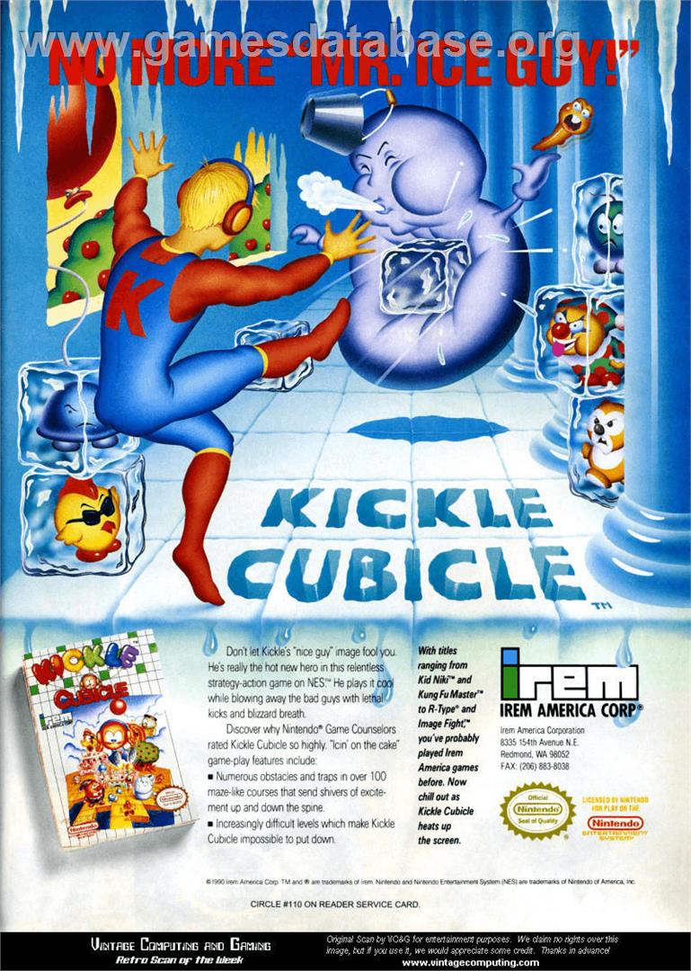Kickle Cubicle - Nintendo NES - Artwork - Advert