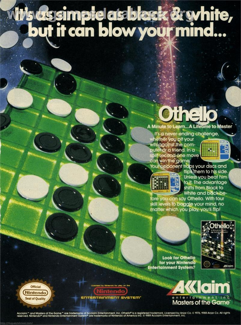 Othello - Arcade - Artwork - Advert