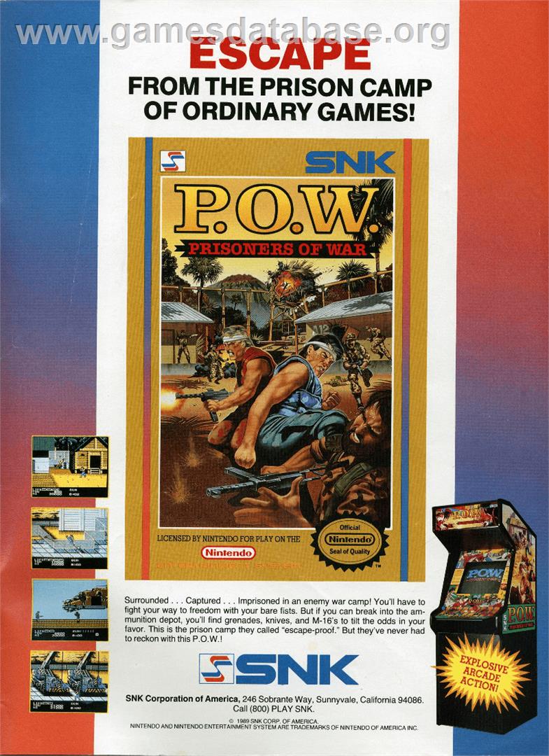 P.O.W. - Prisoners of War - Nintendo NES - Artwork - Advert
