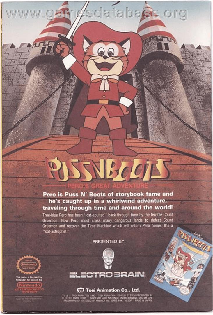 Puss N Boots: Pero's Great Adventure - Nintendo NES - Artwork - Advert