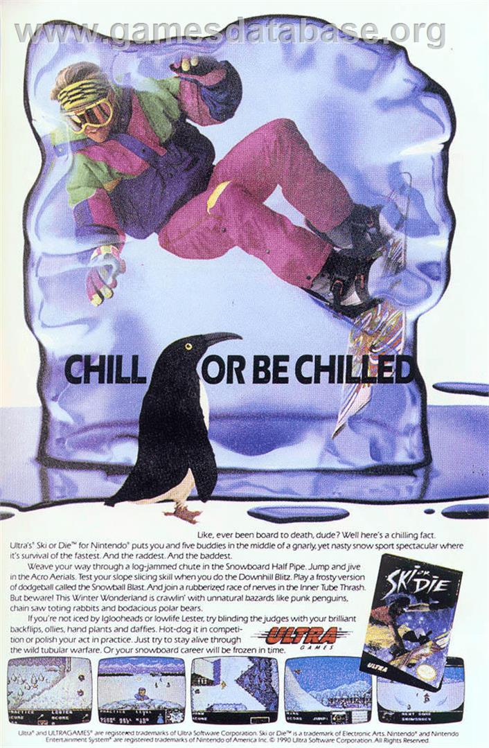 Ski or Die - Nintendo NES - Artwork - Advert