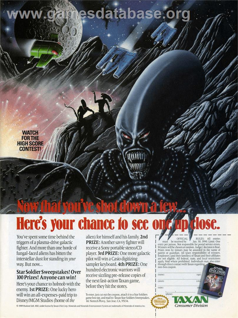Star Soldier - MSX 2 - Artwork - Advert
