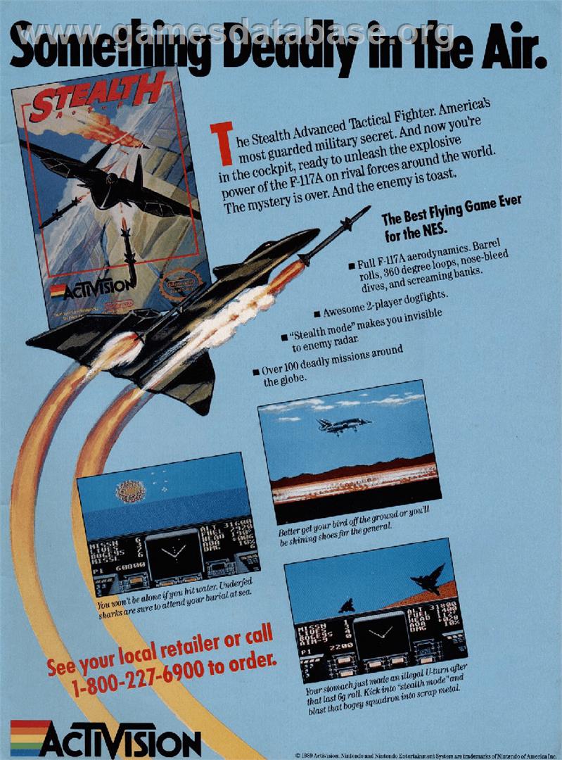 Stealth ATF - Nintendo NES - Artwork - Advert