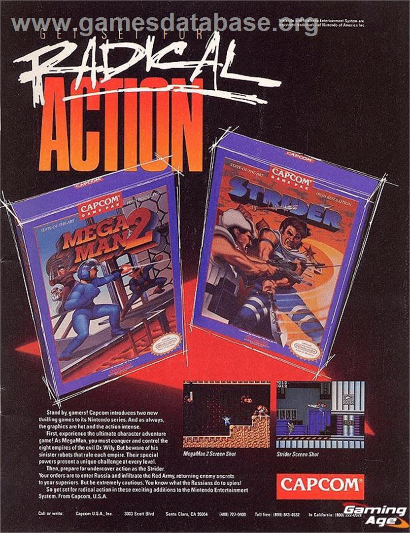 Strider - Nintendo NES - Artwork - Advert