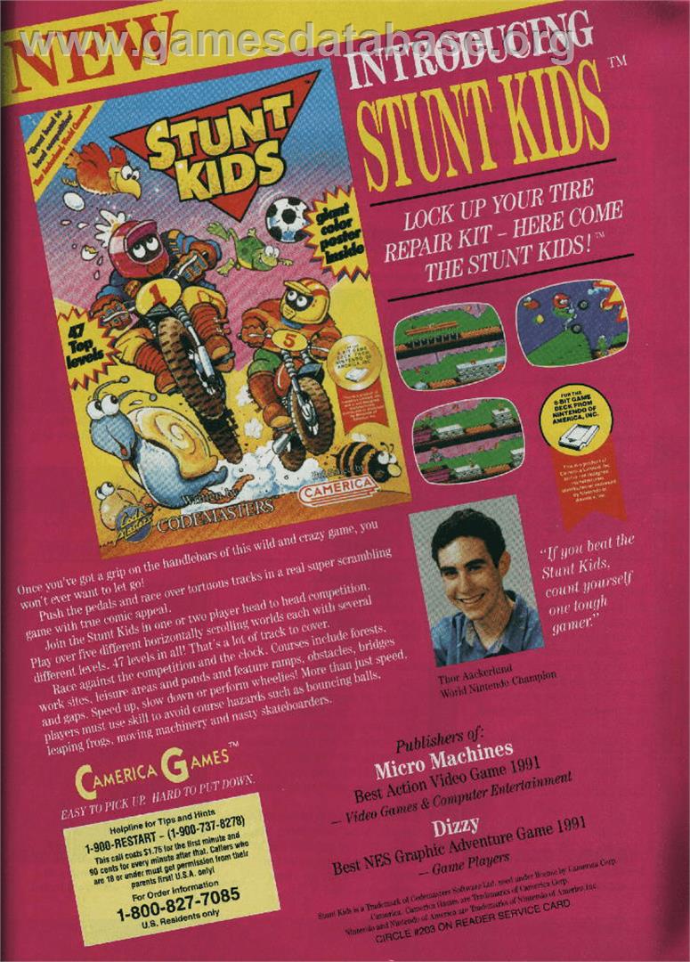 Stunt Kids - Nintendo NES - Artwork - Advert