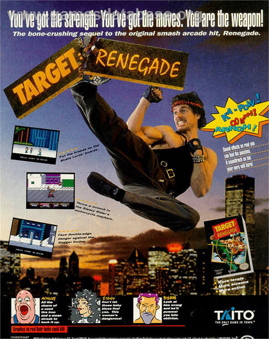 Target Renegade - Nintendo NES - Artwork - Advert