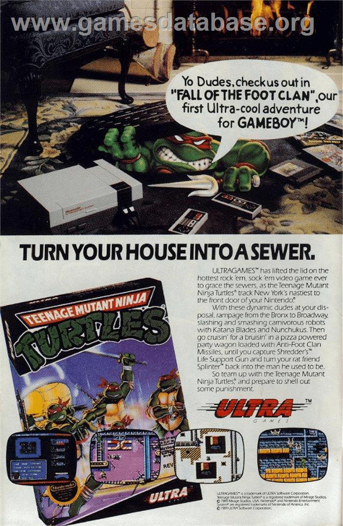 Teenage Mutant Ninja Turtles: Tournament Fighters - Nintendo NES - Artwork - Advert