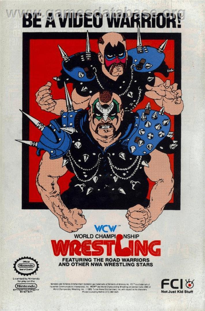 WCW: World Championship Wrestling - Nintendo NES - Artwork - Advert