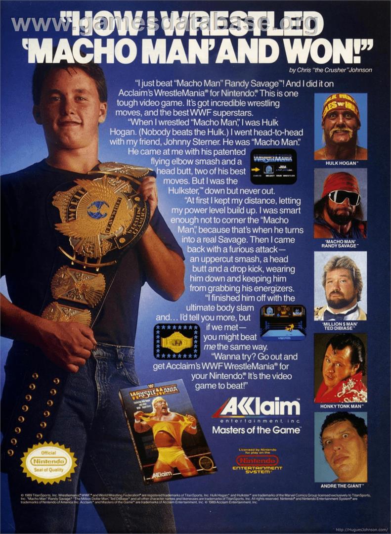 WWF Wrestlemania: Steel Cage Challenge - Sega Game Gear - Artwork - Advert
