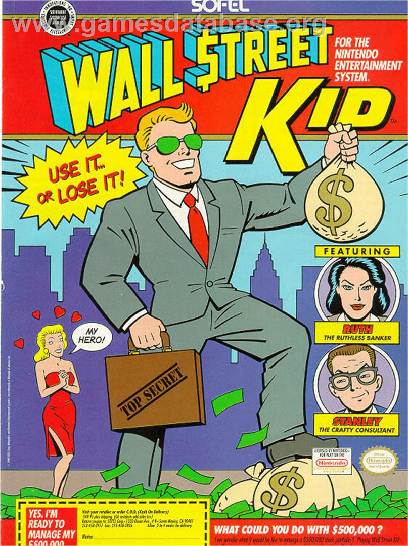 Wall Street Kid - Nintendo NES - Artwork - Advert