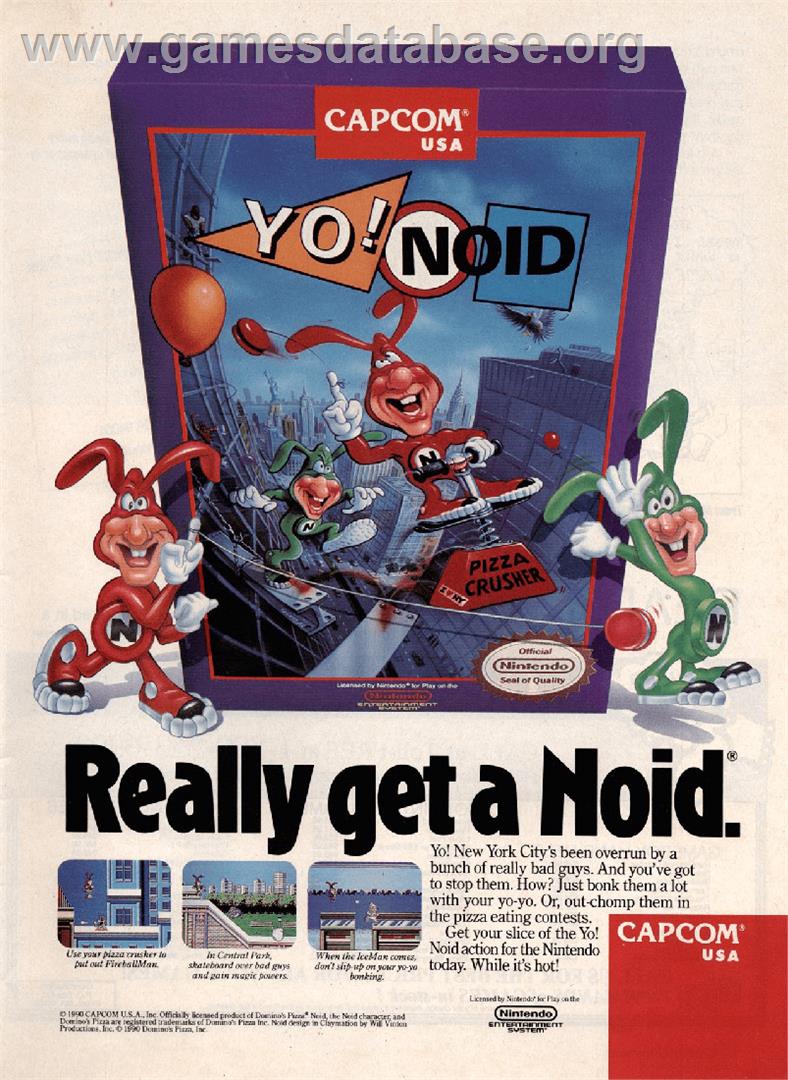 Yo! Noid - Nintendo NES - Artwork - Advert
