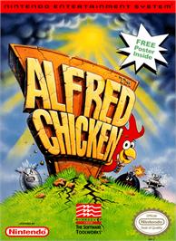 Box cover for Alfred Chicken on the Nintendo NES.
