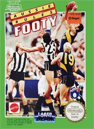 Box cover for Aussie Rules Footy on the Nintendo NES.