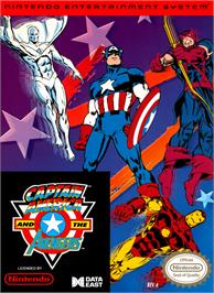 Box cover for Captain America and The Avengers on the Nintendo NES.