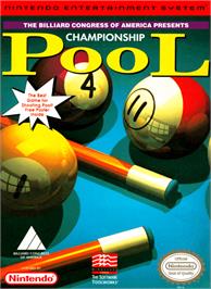 Box cover for Championship Pool on the Nintendo NES.