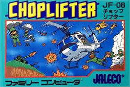 Box cover for Choplifter on the Nintendo NES.