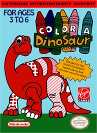 Box cover for Color a Dinosaur on the Nintendo NES.