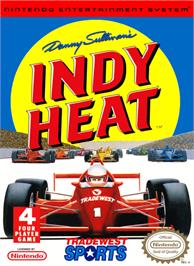 Box cover for Danny Sullivan's Indy Heat on the Nintendo NES.