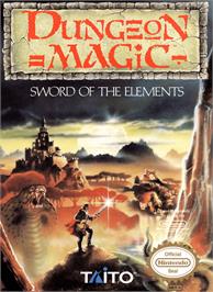 Box cover for Dungeon Magic: Sword of the Elements on the Nintendo NES.