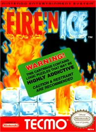 Box cover for Fire and Ice on the Nintendo NES.