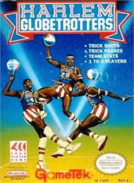 Box cover for Harlem Globetrotters on the Nintendo NES.