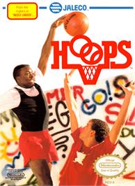 Box cover for Hoops on the Nintendo NES.