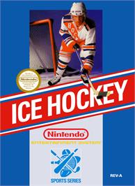 Box cover for Ice Hockey on the Nintendo NES.