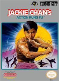Box cover for Jackie Chan's Action Kung Fu on the Nintendo NES.
