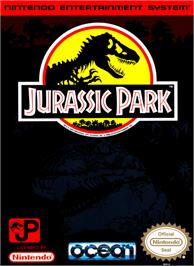 Box cover for Jurassic Park on the Nintendo NES.
