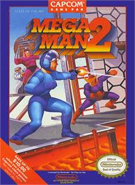 Box cover for Mega Man 2 on the Nintendo NES.