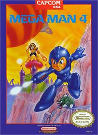 Box cover for Mega Man 4 on the Nintendo NES.