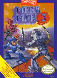 Box cover for Mega Man III on the Nintendo NES.