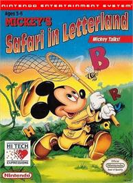 Box cover for Mickey's Safari In Letterland on the Nintendo NES.