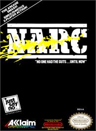 Box cover for Narc on the Nintendo NES.