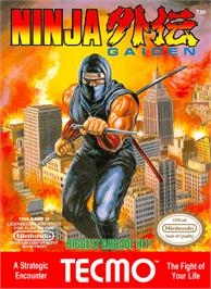 Box cover for Ninja Gaiden on the Nintendo NES.