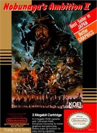 Box cover for Nobunaga's Ambition 2 on the Nintendo NES.
