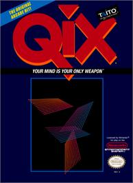 Box cover for Qix on the Nintendo NES.