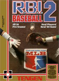 Box cover for RBI Baseball 2 on the Nintendo NES.