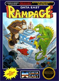 Box cover for Rampage on the Nintendo NES.