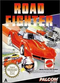 Box cover for Road Fighter on the Nintendo NES.